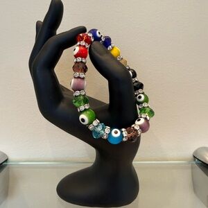 Colourful Evil Eye Beaded Bracelet